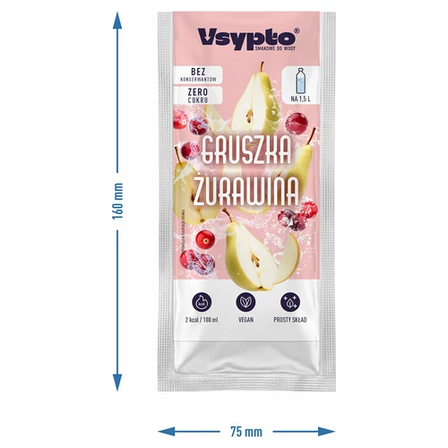 VSYPTO z okusom hruška-brusnica, 9 g - 4