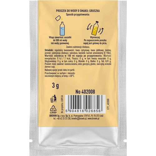 VSYPTO z okusom hruške, 3 g - 3