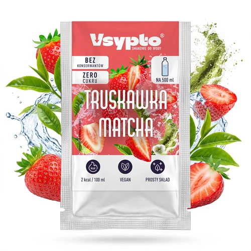 VSYPTO z okusom Jagoda Matcha, 3 g