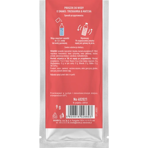 VSYPTO z okusom Jagoda Matcha, 9 g - 3