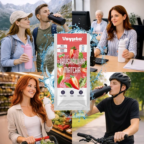 VSYPTO z okusom Jagoda Matcha, 9 g - 7