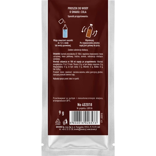 VSYPTO z okusom kole - okusni prašek za vodo, 9 g - 3