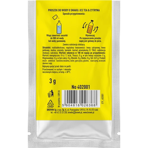 VSYPTO z okusom Ledeni čaj Limona, 3 g - 3