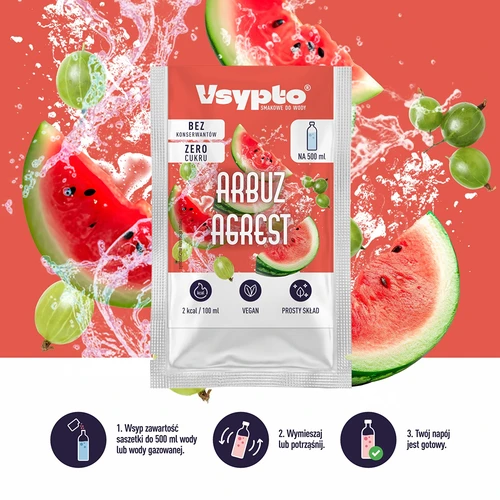 VSYPTO z okusom lubenice in kosmulje, 3 g - 5