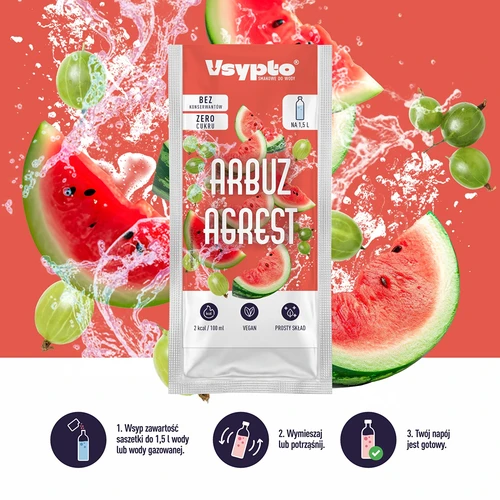 VSYPTO z okusom lubenice in kosmulje, 9 g - 5