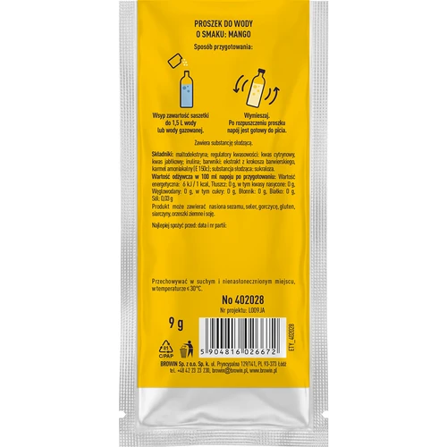 VSYPTO z okusom manga, 9 g - 3