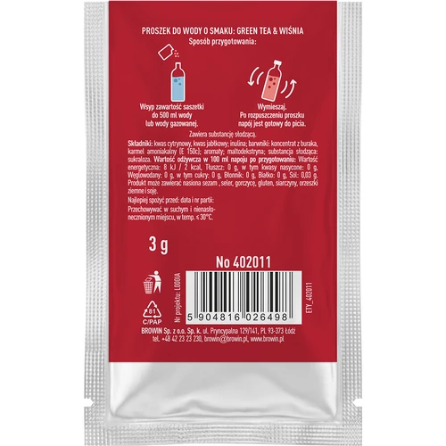 VSYPTO z okusom zelenega čaja in češnje, 3 g - 3