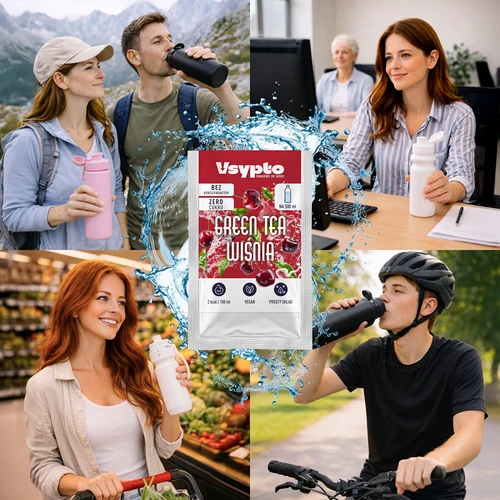 VSYPTO z okusom zelenega čaja in češnje, 3 g - 7