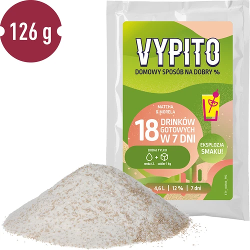 VYPITO 12%, vrečka za 18 drinkov - Matcha-Marelica, 126g - 3