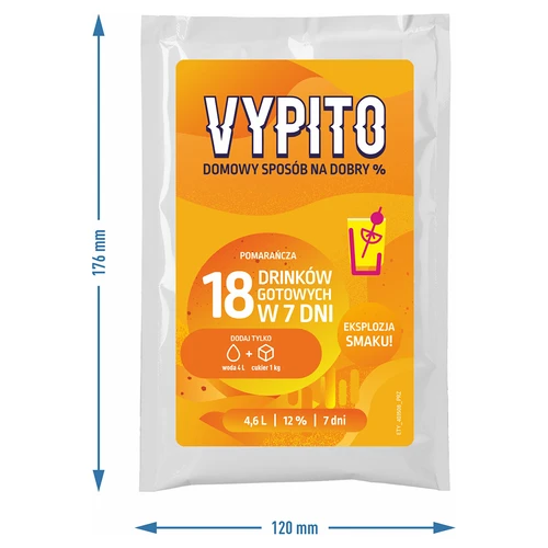 VYPITO 12%, vrečka za 18 drinkov - Pomaranča, 126g - 4