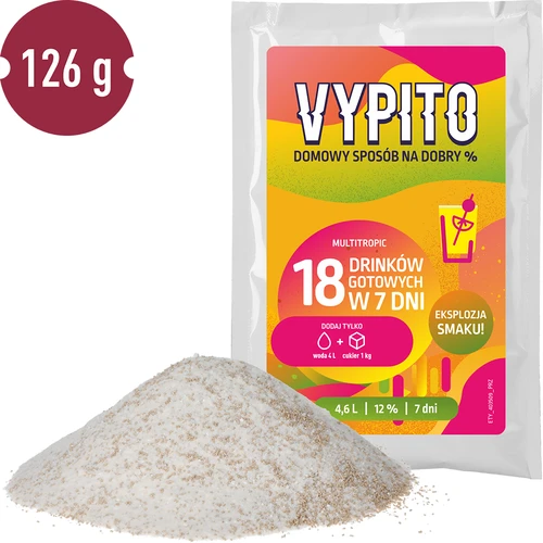 VYPITO 12%, vrečka za 18 koktajlov – Multitropic, 126g - 3