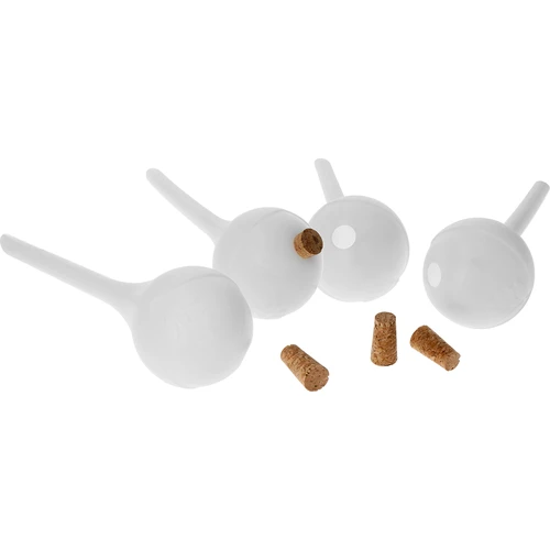 Zalivalne krogle za rastline, bele polprosojne s čepom,  400ml, 4 kosi. - 3