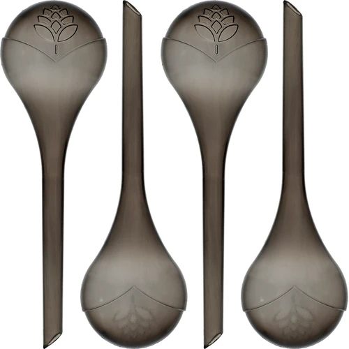 Zalivalne krogle za rastline, črne prozorne, 400 ml, 4 kosi.