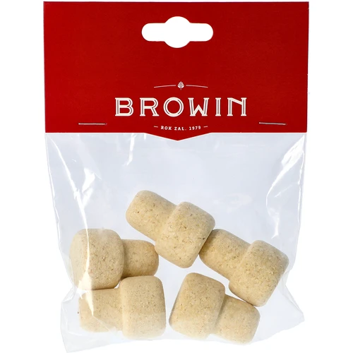 Zamašek v obliki gobe iz plute, premer 19 mm - 5 kos. - 2