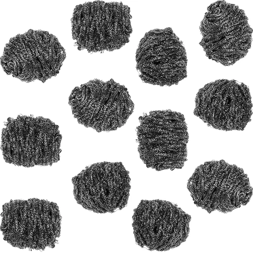 Žične gobice iz nerjavnega jekla - 12 kos. - 2