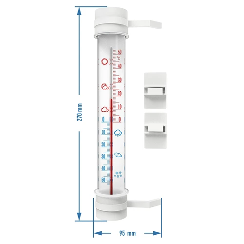 Zunanji termometer (-50 °C do +50 °C) 23 cm, mix, poljska proizvodnja - 2