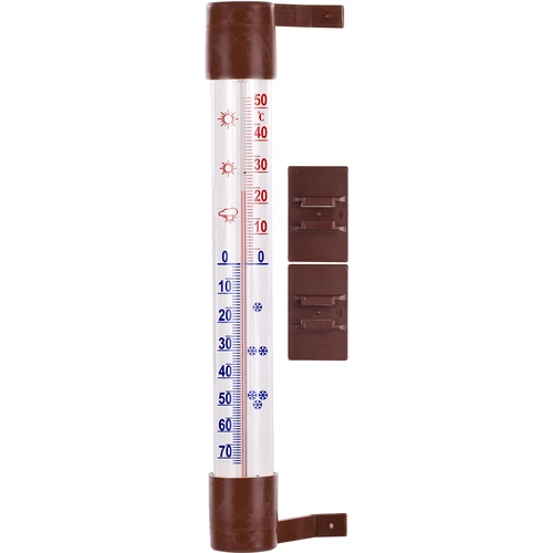 Zunanji termometer, rjav (od -60 °C do +50 °C) 23 cm