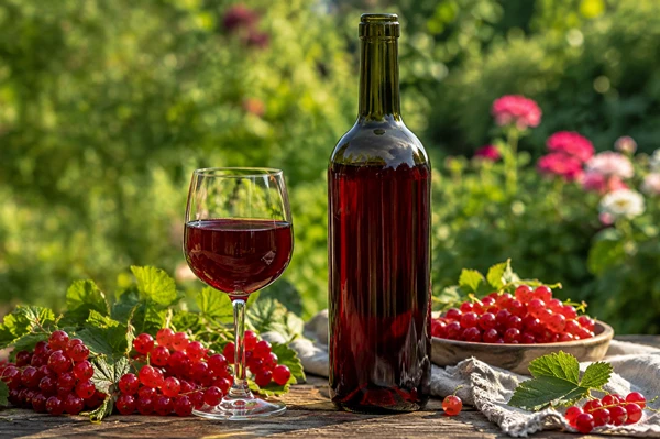 Domače vino iz rdečega ribeza