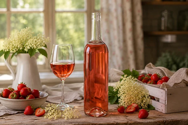 Jagodovo vino z noto cvetov črnega bezga