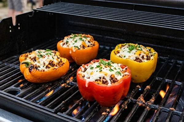 Polnjene paprike z plinskega žara