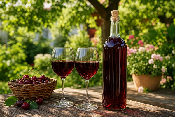 Višnjevo vino - močno, polsladko
