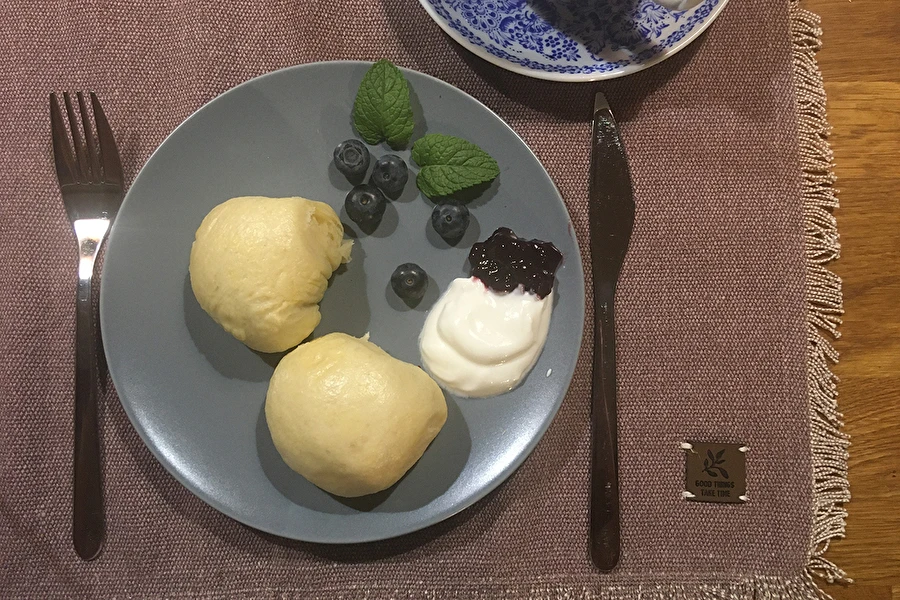 Browin Przepiśnik - Cmoki na pari z ameriškimi borovnicami